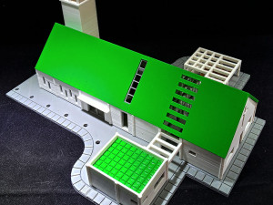 Church with campanary in N gauge Model Cetak 3D