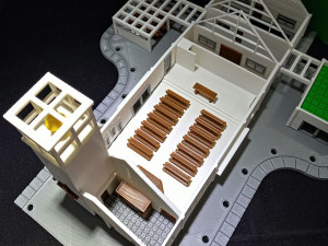 Church with campanary in N gauge Model Cetak 3D