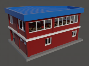 Restaurant in N Gauge 3D Baskı Modeli