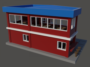Restaurant in N Gauge 3D Baskı Modeli