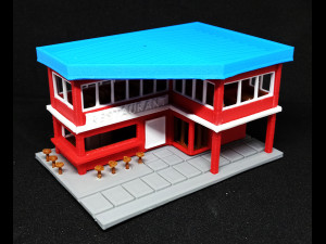 Restaurant in N Gauge 3D Baskı Modeli