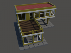 House in L form in N gauge 3Dプリントモデル