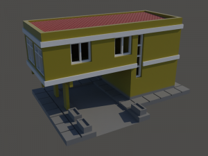 House in L form in N gauge 3Dプリントモデル