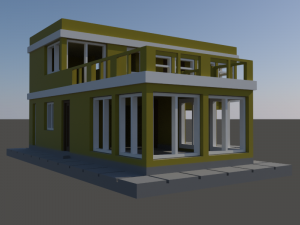 House in L form in N gauge 3Dプリントモデル