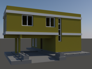 House in L form in N gauge 3Dプリントモデル