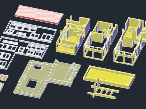 House in L form in N gauge 3Dプリントモデル