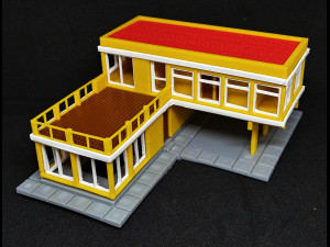 House in L form in N gauge 3Dプリントモデル
