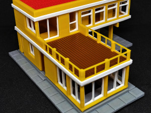 House in L form in N gauge 3Dプリントモデル