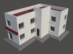 Small building with commerce and apartments in N gauge Modello di stampa 3D