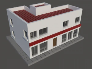 Small building with commerce and apartments in N gauge 3D Print Model