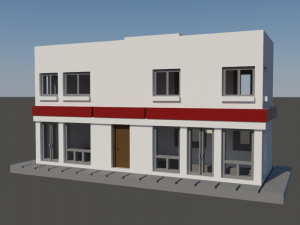 Small building with commerce and apartments in N gauge Modello di stampa 3D