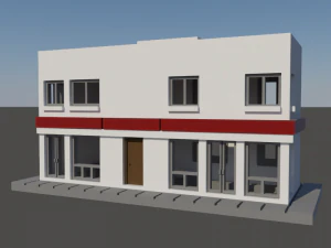 Small building with commerce and apartments in N gauge 3D Print Model