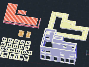 Small building with commerce and apartments in N gauge 3D Print Model