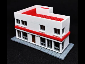 Small building with commerce and apartments in N gauge 3D Print Model