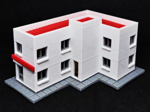 Small building with commerce and apartments in N gauge 3D Print Model