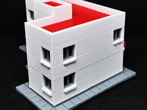 Small building with commerce and apartments in N gauge Modello di stampa 3D