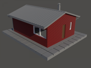Small basic house in bricks in N gauge 3D-Druckmodell