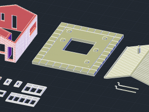 Small basic house in bricks in N gauge 3D-Druckmodell