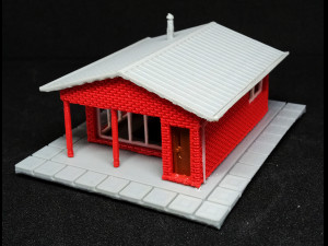 Small basic house in bricks in N gauge 3D-Druckmodell