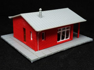 Small basic house in bricks in N gauge 3D-Druckmodell