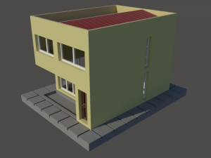 Basic mediterranean house in N gauge 3D 打印模型