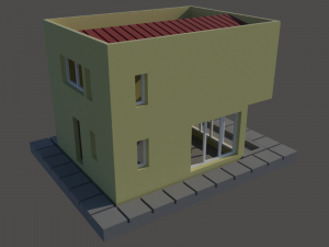 Basic mediterranean house in N gauge 3D 打印模型