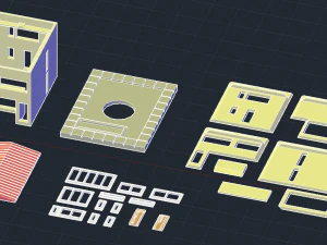Basic mediterranean house in N gauge 3D Print Model