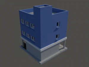 Building with cafeteria in first floor in N gauge 3D Print Model