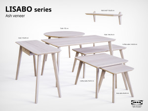 table collection ikea lisabo 3D Model