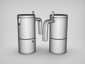 coffee pot and coffee cup 3D 모델