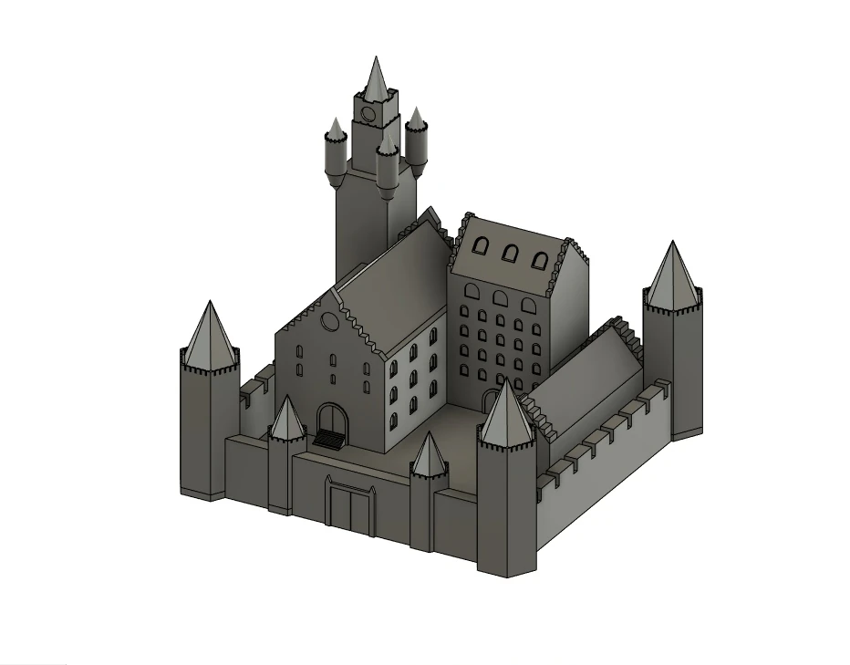 castle 3D Print Model .c4d .max .obj .3ds .fbx .stl .blend