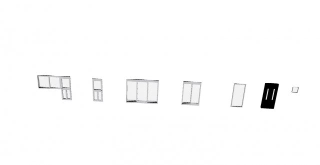 DoorWindow and Elevator door Model 3D .c4d .max .obj .3ds .fbx .stl .blend