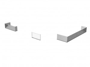 Balcony railing and handrail 3D Model