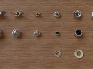 set of 73 parts bolts nuts washers nails etc Model 3D