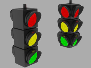 traffic lights semaphore 3D Model