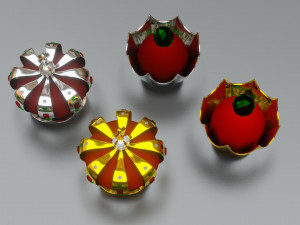 crown - king and queen gold and silver Modello 3D
