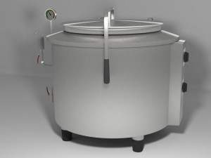 industrial boiling pan Modello 3D