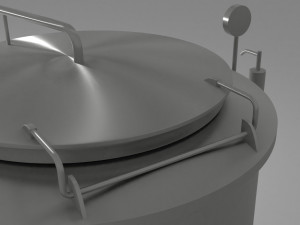 industrial boiling pan 3D 模型