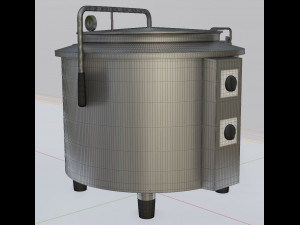 industrial boiling pan 3D 模型