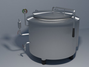 industrial boiling pan 3D 模型