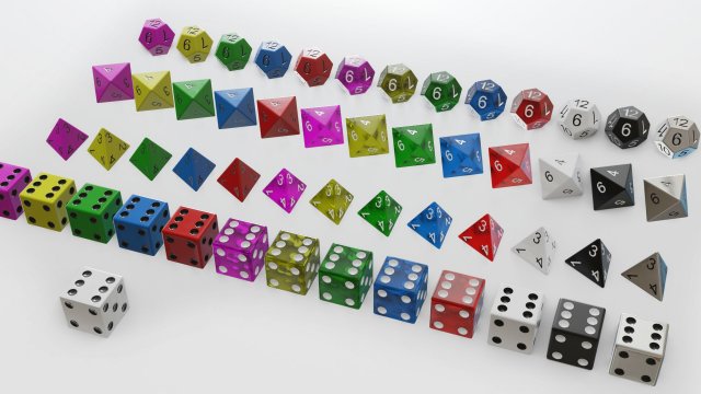 standard dice several shapes Modelo 3D .c4d .max .obj .3ds .fbx .stl .blend 
