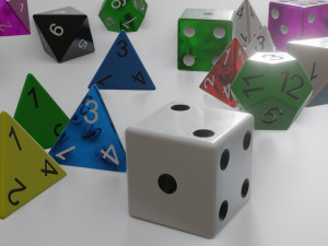 standard dice several shapes Modelo 3D