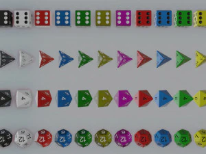standard dice several shapes 3D Model