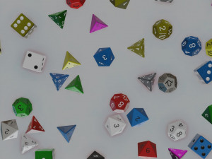 standard dice several shapes Modelo 3D