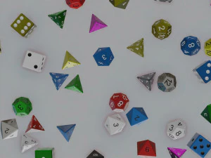 standard dice several shapes 3D Model
