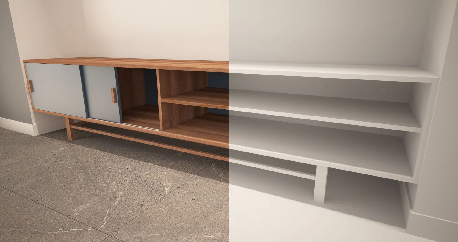 tv cabinet 3D Model .c4d .max .obj .3ds .fbx .stl .blend 