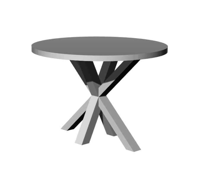 ROUND TABLE 3D Model .c4d .max .obj .3ds .fbx .stl .blend 
