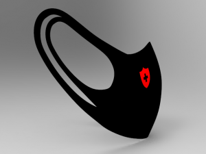 covid mask black 3D Model