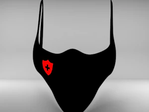 covid mask black 3D Model