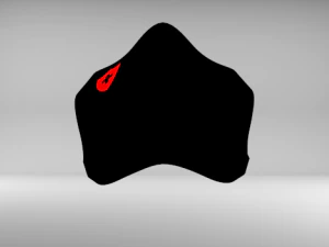 covid mask black 3D Model